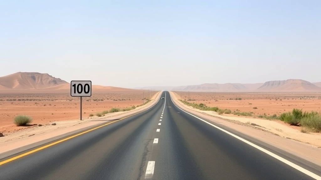 Moroccan highway between Essaouira and Marrakech
