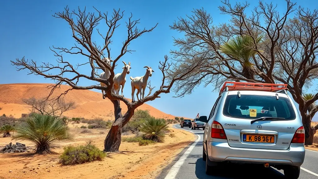 Goats in argan tree along Essaouira road